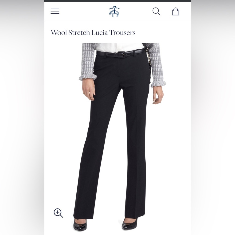 Stretch wool trousers by Brooks Brothers
